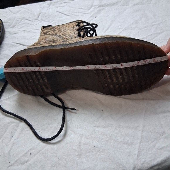 Dr Martens Pascal Snack Print Leather Combat Boots Size 9 - Picture 5 of 7